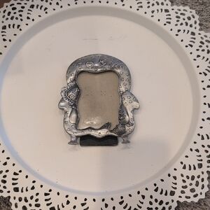 Silver Cat-Themed Photo Frame
